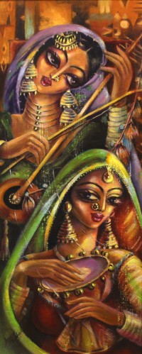 Azra Wahab, 12 x 30 Inch, Oil on Canvas, Figurative Painting,AC-AZW-011